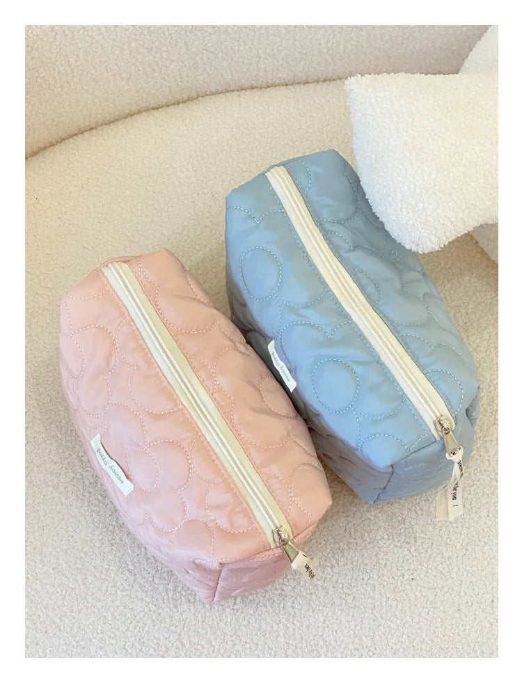 Large Capacity Women's Cosmetic Bags Cases Casual Ladies Small Storage Bag with Zipper Female Travel Clutch Bag Small Handbags - Smarsty
