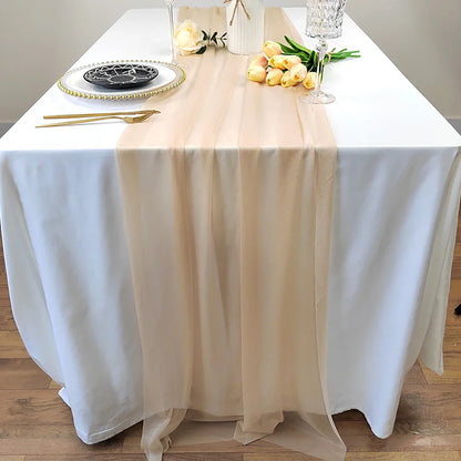 Chiffon Table Runner for Elegant Wedding and Party Decor - Smarsty