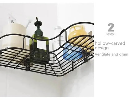 Corner Bathroom Shelf Wall Mounted No-Drill Organizer - Smarsty