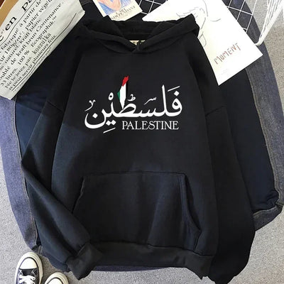 Palestine Hoodie Fashion Women Harajuku Aesthetic Graphic Palestina Hoodies Classic Unisex Vintage Hooded Pullovers Sweatshirts - Smarsty