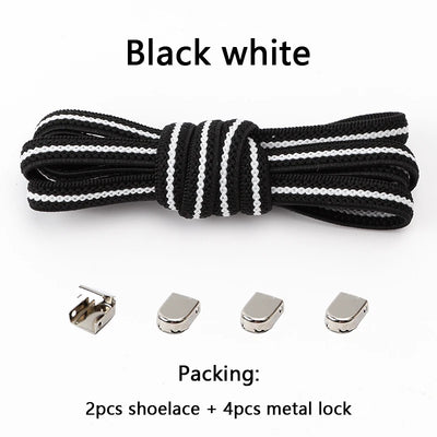 No Tie Elastic Shoe Laces One Size Fits All Adult and Kids Shoes Shoelaces for Sneakers Shoelace Tieless Flat Expand Shoestrings - Smarsty