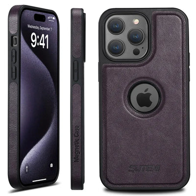Luxury Leather MagSafe Magnetic Wireless Charging Case For iPhone 15 16 17 Pro Max 14Plus 13Pro 12 Pro Max Back Cover