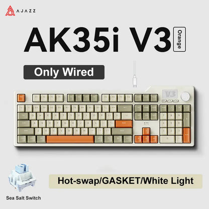 Tri Mode Gaming Keyboard With Hot Swap 104 Keys Gasket