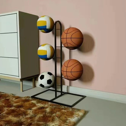 2/3/4/5Layers Basketball Storage Rack Indoor Children Balls Placed Rack Football Volleyball Basketball Holder Balls Metal Stand by Smarsty