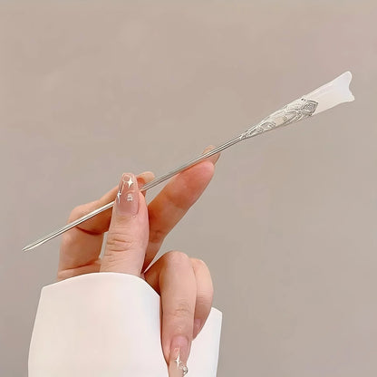 1/6pcs Elegant Chinese Style Tassel Hair Stick Traditional Floral Design Hairstyle Accessory Women Jewelry Hairpin Hairneedle