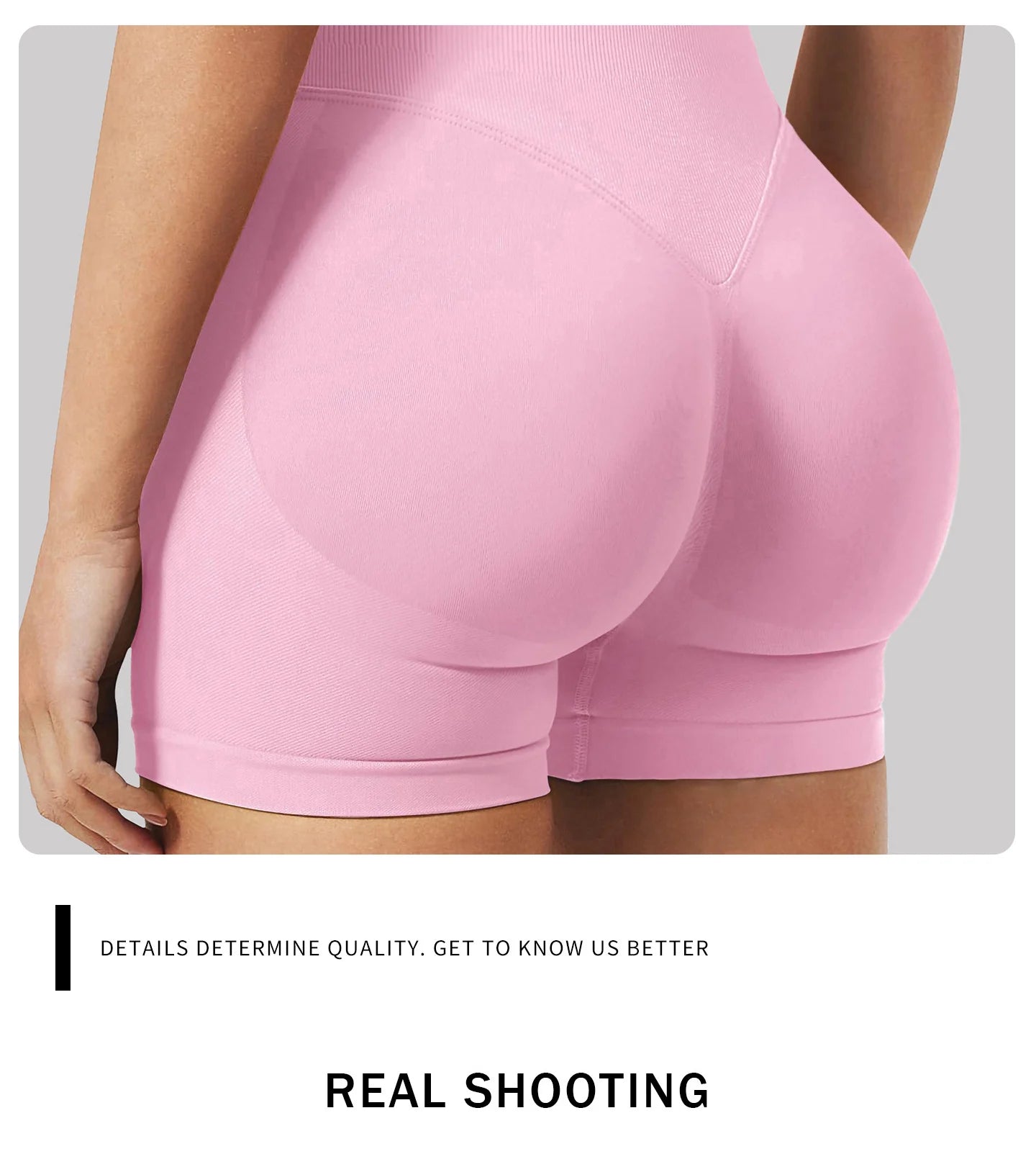 4.5''Shorts Seamless Low Ribbed Waistband Gym Shorts Scrunch Bum Yoga Shorts Booty High Stretch Running Bike Shorts - Smarsty