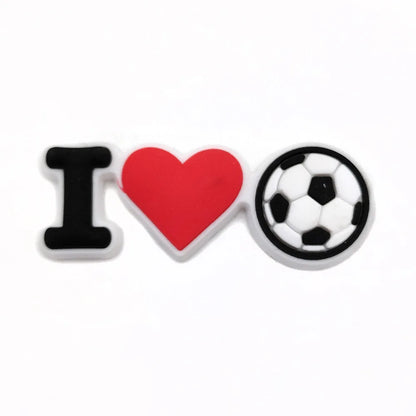 Sprot Soccer Football Shoe Charms Pin for Crocs Accessories Charms Clogs Slides DIY Shoe Decoration Buckle Party Gifts