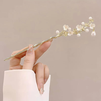 1/6pcs Elegant Chinese Style Tassel Hair Stick Traditional Floral Design Hairstyle Accessory Women Jewelry Hairpin Hairneedle - Smarsty