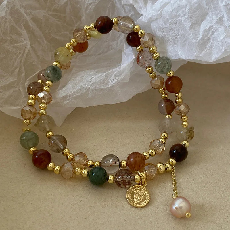Handmade Leather Wrap Bracelet With Adjustable Beads - Smarsty