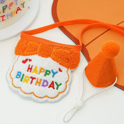Adjustable Pet Birthday Hat and Bandana Set - Smarsty