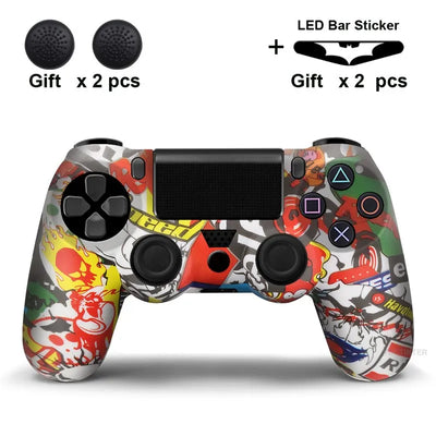 Silicone Skin Case for PS4 Controller with Grip Caps - Smarsty