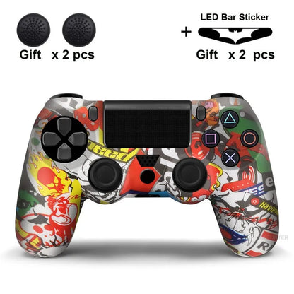 Silicone Skin Case for PS4 Controller with Grip Caps - Smarsty