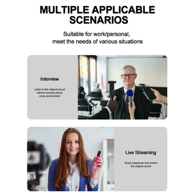 Portable Wireless Lavalier Microphone for Clear Live Streaming - Smarsty