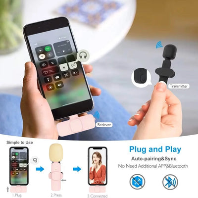 Portable Wireless Lavalier Microphone for Clear Live Streaming - Smarsty