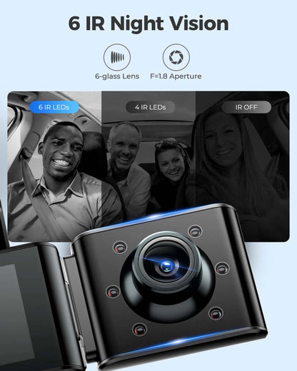 4K Dash Cam With GPS And Superior Night Vision Parking - Smarsty
