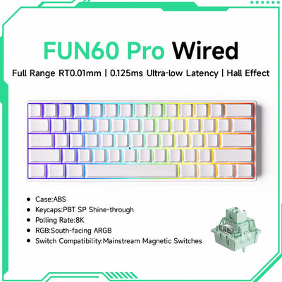 60 Percent Wireless Mechanical Keyboard With ARGB Lighting - Smarsty