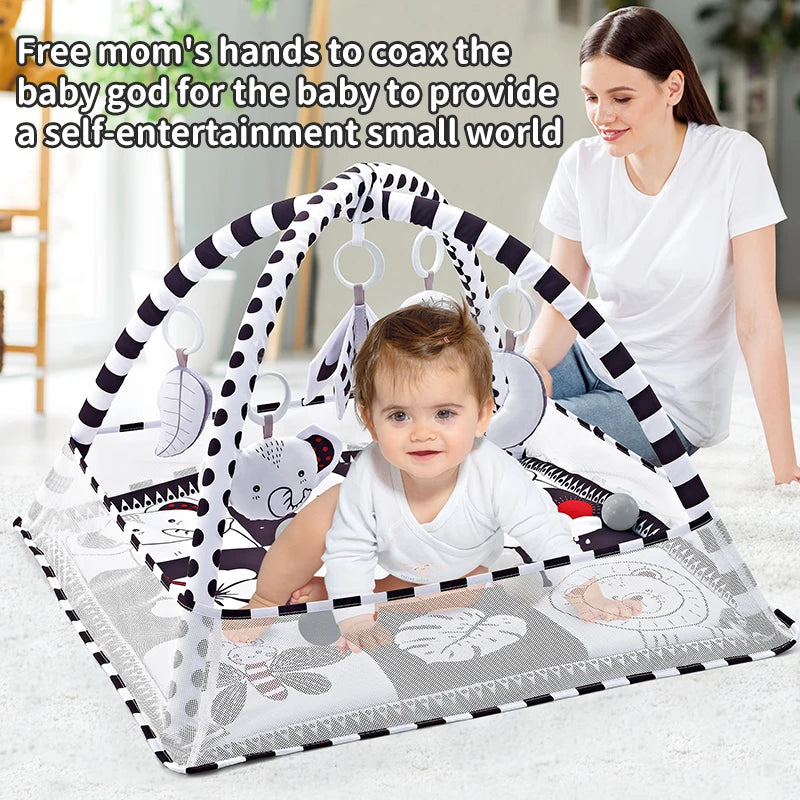 Baby Play Gym Mat With Rack For Tummy Time Crawling - Smarsty