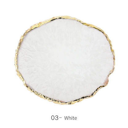 Round Resin Agate Nail Art Palette for Easy Mixing - Smarsty