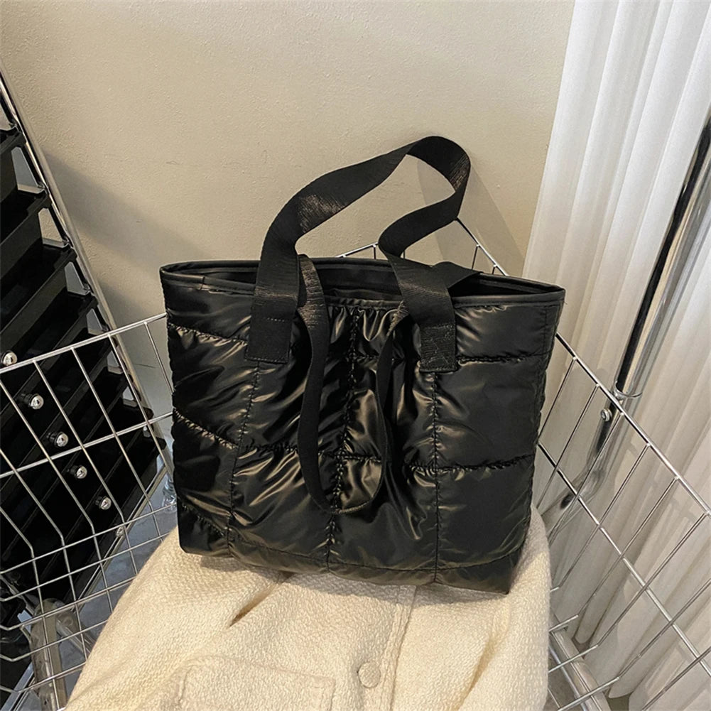 Women Tote Bag Large Capacity Cotton Padded Quilted Travel - Smarsty