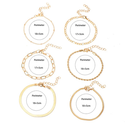 Bohemian Multi-Layer Snake Chain Bracelet Set - Smarsty