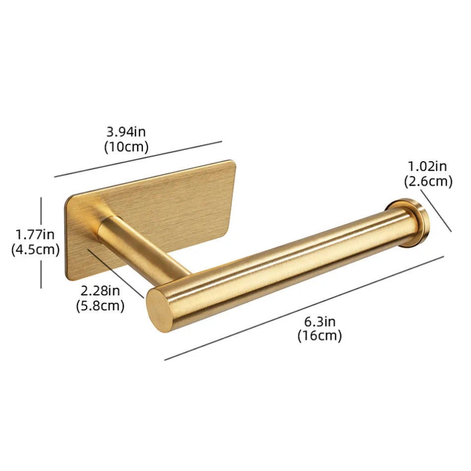 Stainless Steel Adhesive Paper Holder for Kitchen and Bathroom - Smarsty
