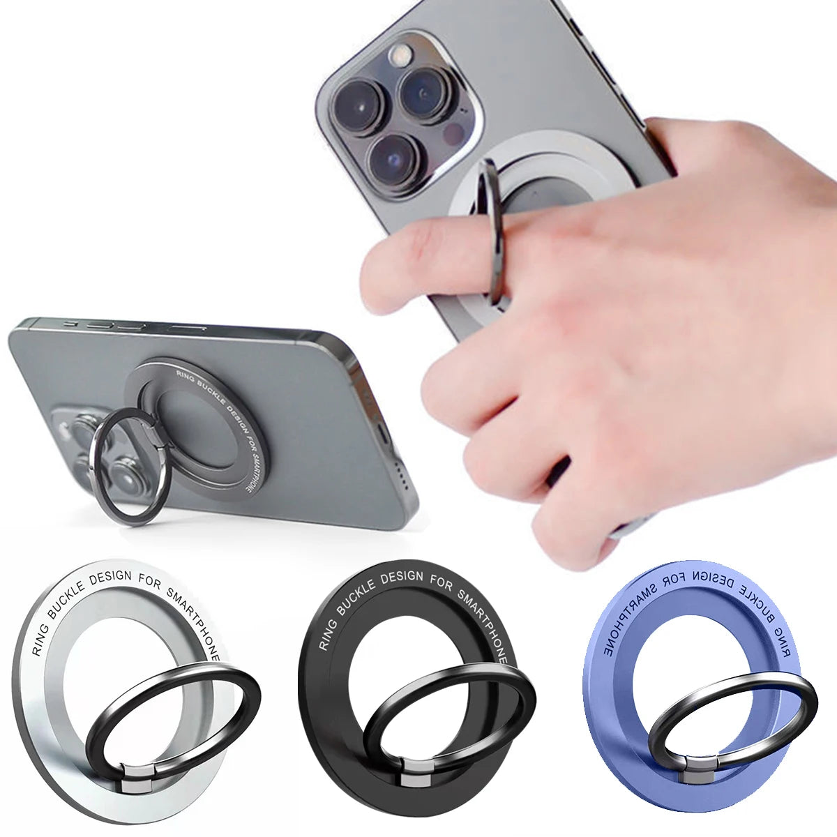 360 Degree Magnetic Phone Holder Stand With MagSafe Ring - Smarsty