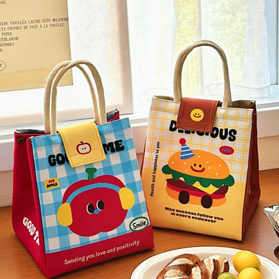 Cute Insulated Bento Bag Large Capacity Office Tote - Smarsty