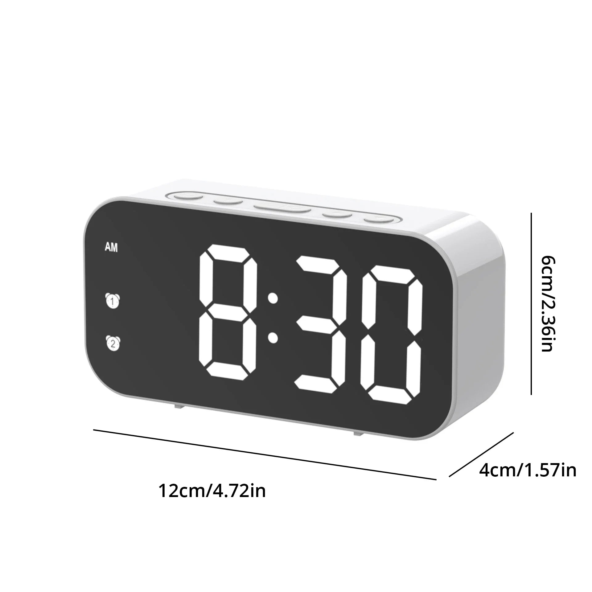 LED Mirror Alarm Clock with Snooze Feature - Smarsty