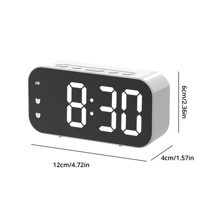 LED Mirror Alarm Clock with Snooze Feature - Smarsty