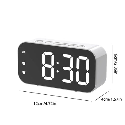 LED Mirror Alarm Clock with Snooze Feature - Smarsty