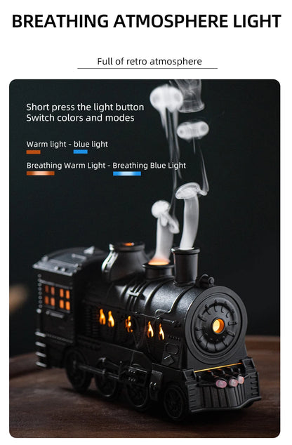Ship Train Shape Ultrasonic Humidifier With Colorful Lights - Smarsty