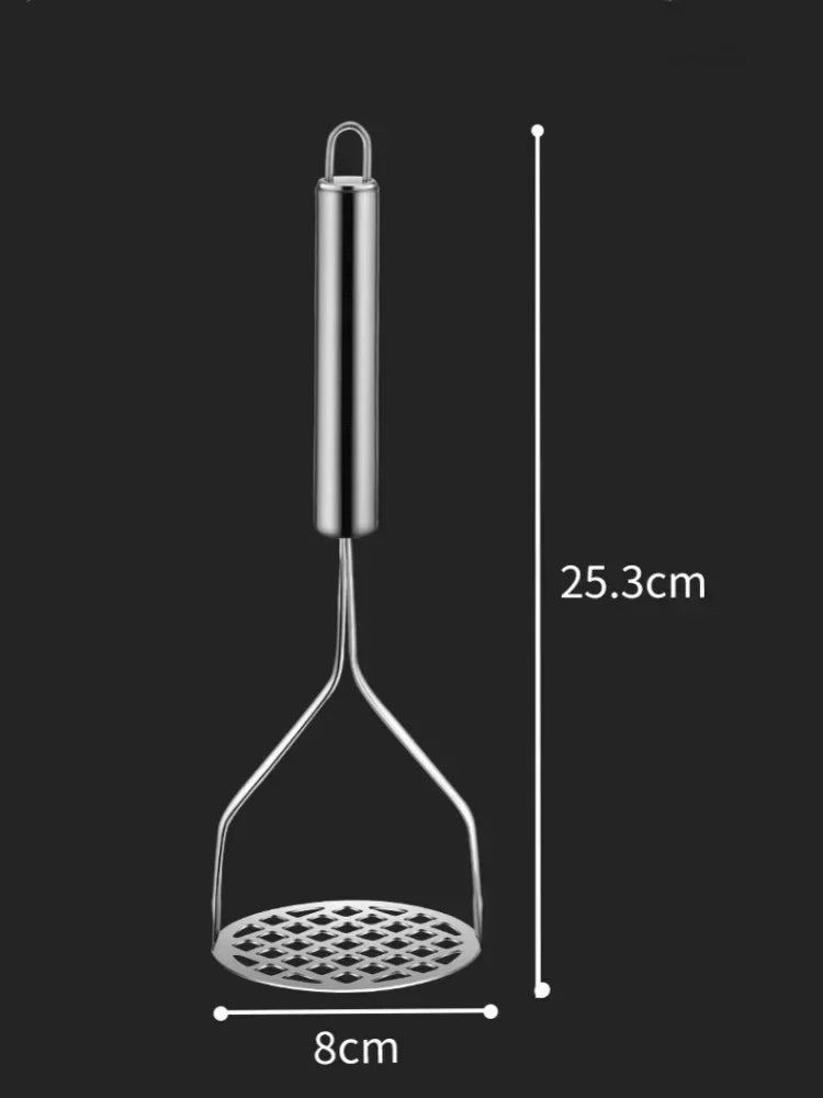 Stainless Steel Potato Masher Pumpkin Garlic Vegetable Fruit Easy Mud Press Grinder Children Food Crusher Kitchen Accessories