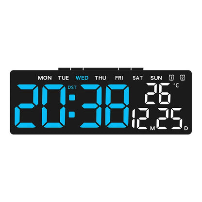 Digital LED Alarm Clock with Adjustable Brightness and Temperature Display - Smarsty