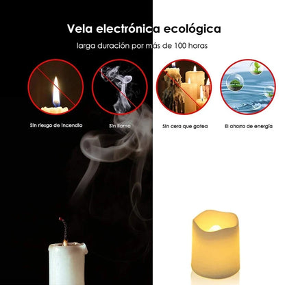 Flameless LED Votive Candles Set 100+Hour Lasting Electric Candles Battery Operated Tealight for Wedding Proposal Romantic Decor