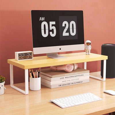 30/40/50cm Monitor Raised Shelf Office Laptop Bracket Desktop Computer Stand Desktop Rack Home Storage Holders Organizer by Smarsty