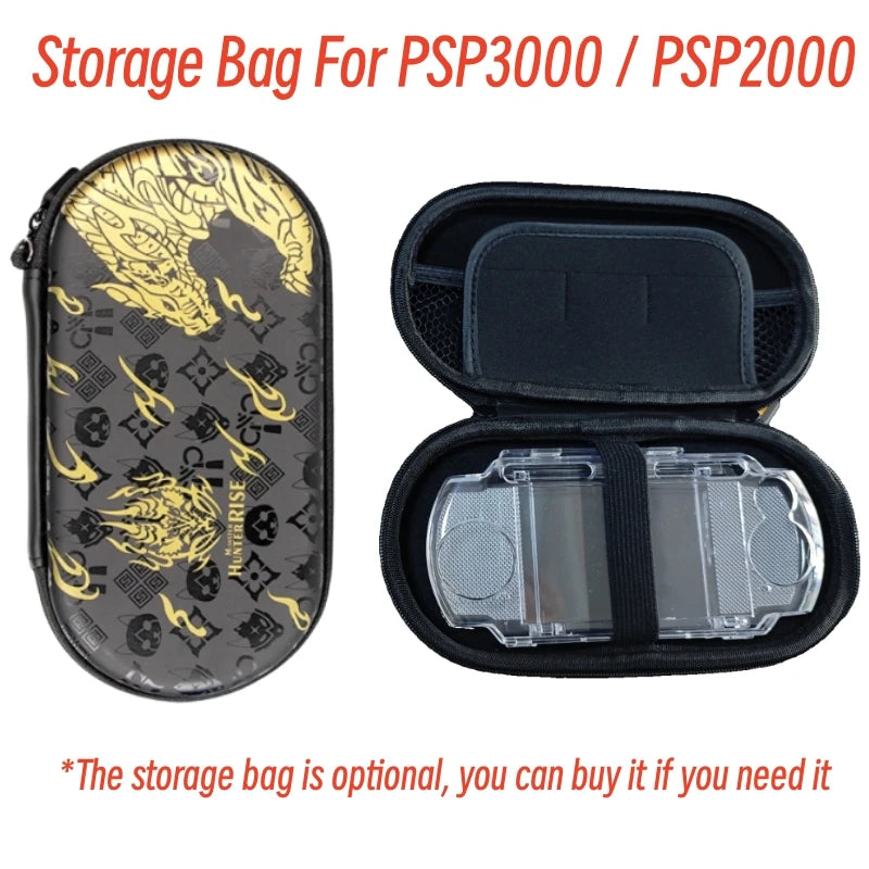 Transparent Hard Case for PSP 2000 3000 with Full Coverage Protection - Smarsty