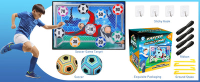 VATOS Football Ball Game Set for Kids Indoor Outdoor Soccer Train Sport Game Foldable Toys for 3 4 5 6 7 8 Years Old Boys Girls