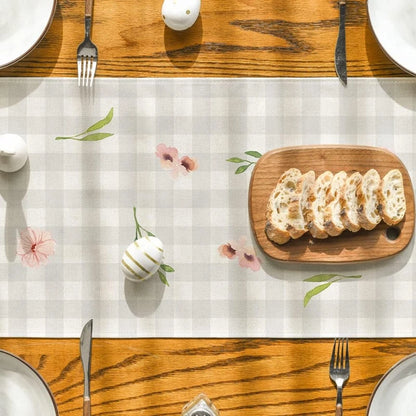 Linen Easter Rabbit Table Runner for Spring Decor - Smarsty