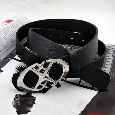 Stylish Oval Metal Buckle Belt Durable Unisex Fashion Accessory - Smarsty