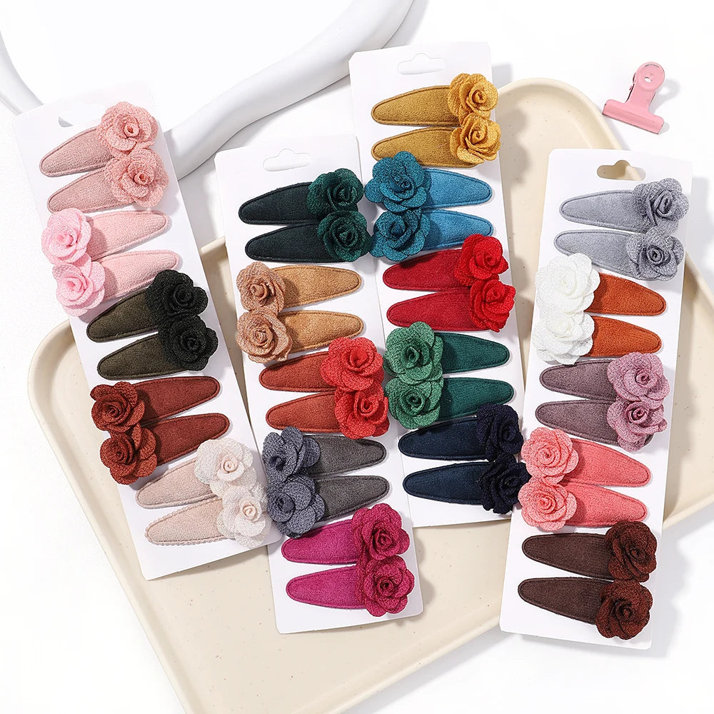 10 Pcs Cotton Alloy Hair Clips for Kids - Smarsty