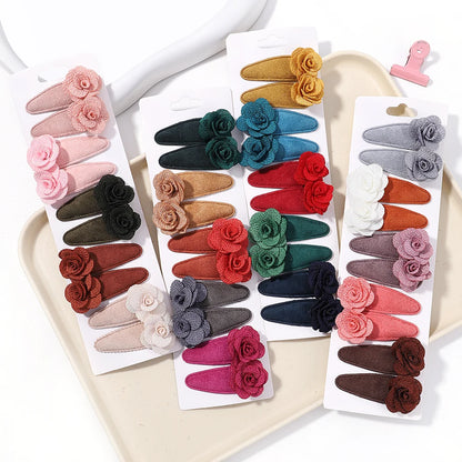 10 Pcs Cotton Alloy Hair Clips for Kids - Smarsty