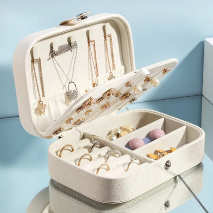 Portable Jewelry Organizer Case with Zipper Closure - Smarsty