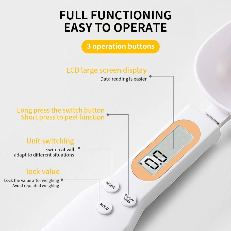Mini Spoon Digital Kitchen Scale for Accurate Measurements - Smarsty
