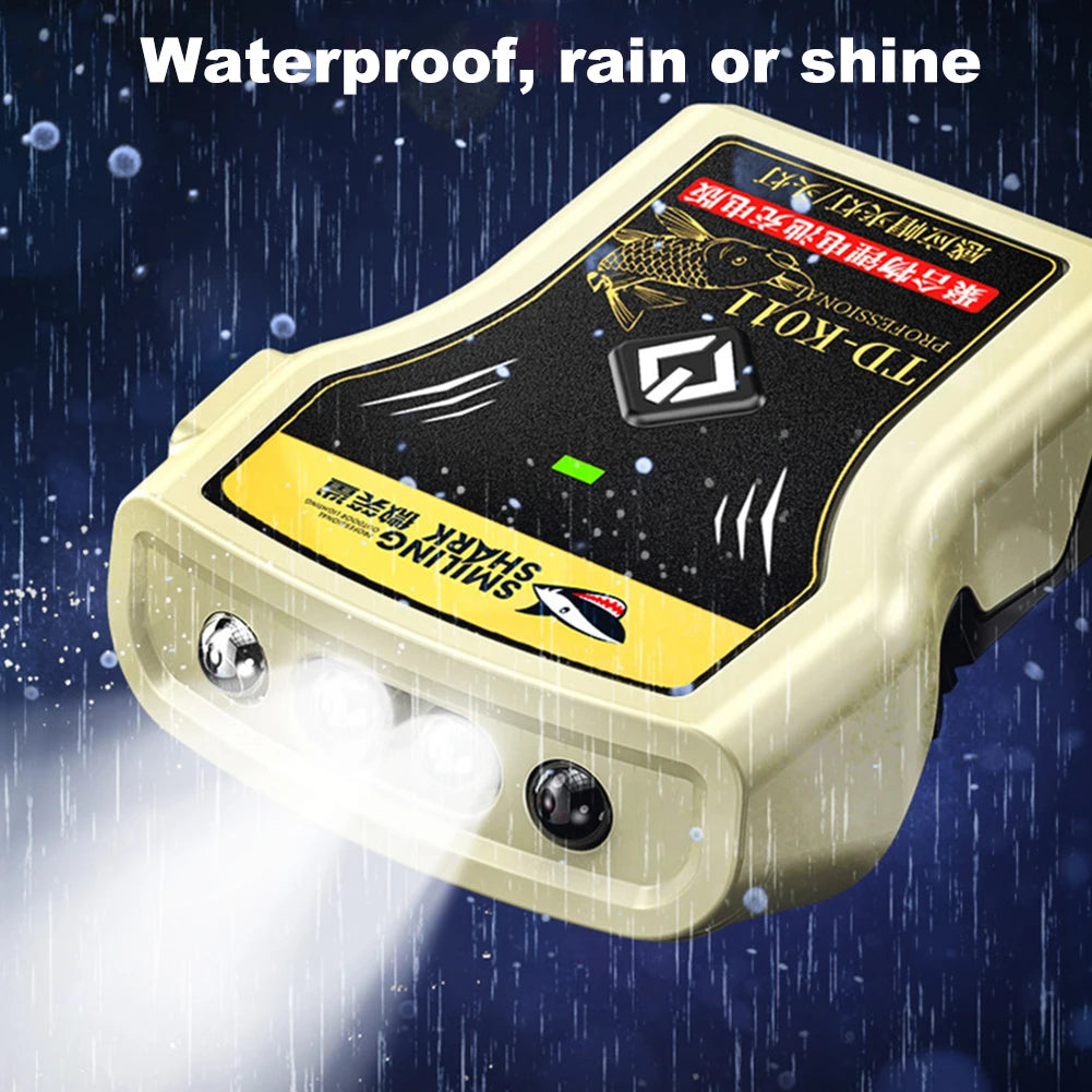 LED Camping Headlamp 200mAh Super Bright Hat Clip Light IPX4 Waterproof Mini Caps Light Headlamp Power Display for Night Fishing
