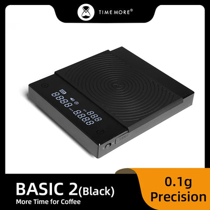 Timemore Black Mirror Digital Coffee Scale with LED Display - Smarsty