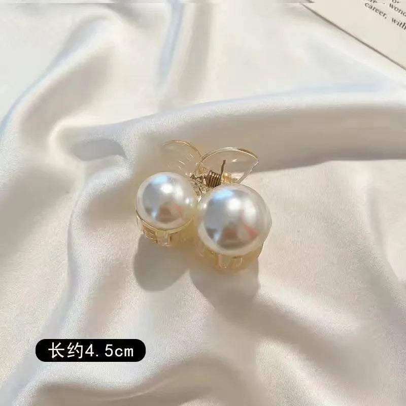 Large Pearl Hair Claw Clip Acrylic Fashion Barrette Stylish - Smarsty
