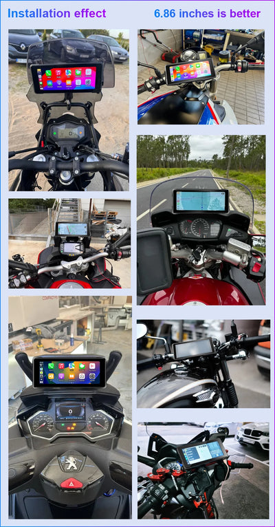 7 Inch Motorcycle GPS Navigation IP67 Waterproof CarPlay - Smarsty