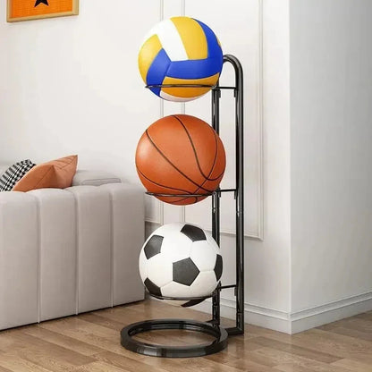 2/3/4/5Layers Basketball Storage Rack Indoor Children Balls Placed Rack Football Volleyball Basketball Holder Balls Metal Stand by Smarsty