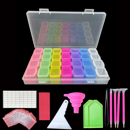 28 Grids Diamond Painting Storage Box with Funnel - Smarsty