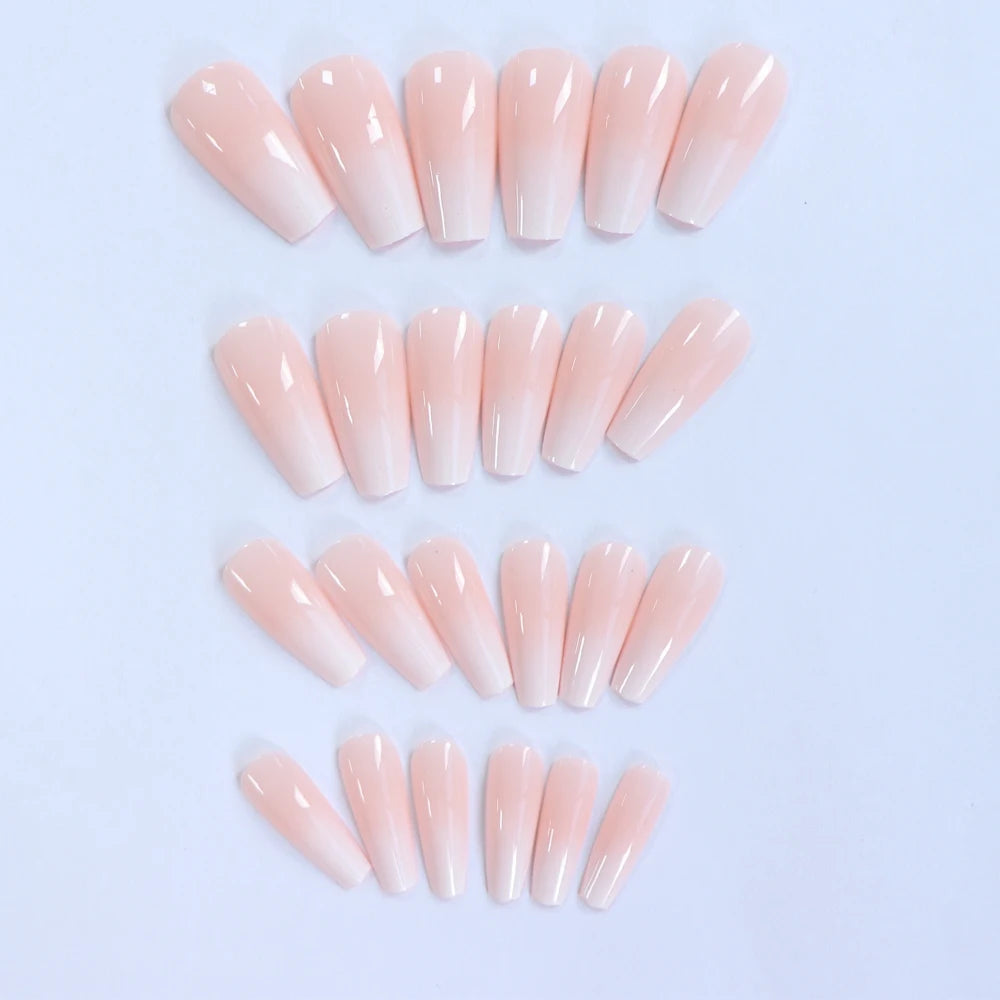 24PCS Pink Gradation Press On Nails for Summer Style - Smarsty